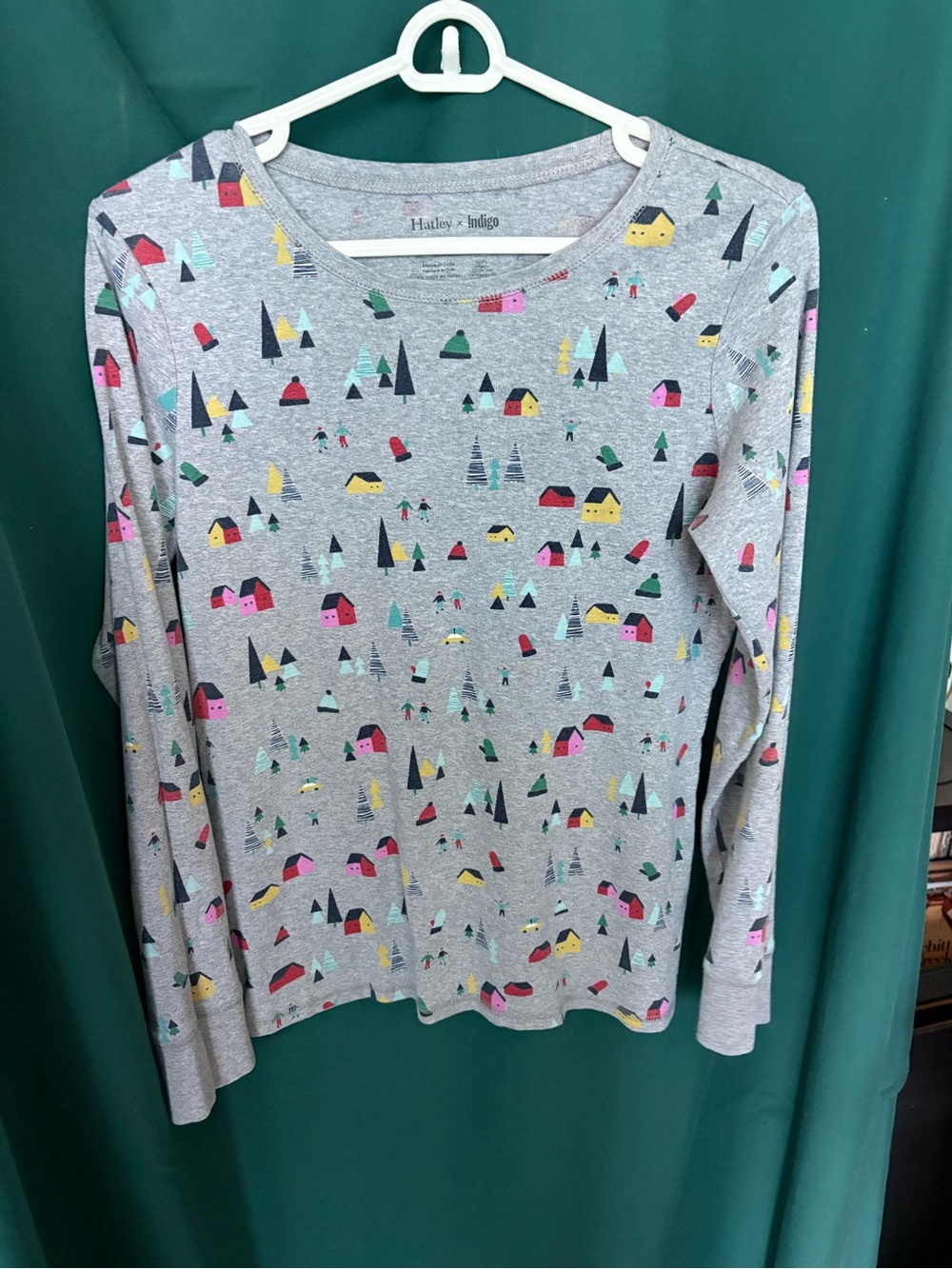 Hatley Gray Tee with Multicolor Tiny Print